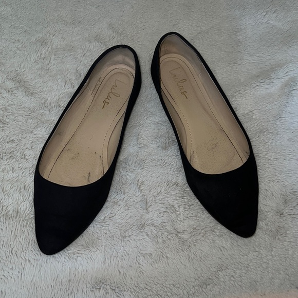 Holly Black Suede Flats - Picture 2 of 7